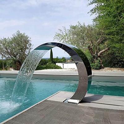 China Modern Synthetic Stainless Steel Indoor Outdoor Rock Waterfall Pool Water Feature Water Feature Pool Waterfall for sale