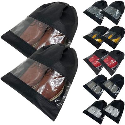 China Custom Shoe Dust Bag 24pcs Improved Thickness Reinforced Reinforced Quilting Dust Bag With Clear Window for sale