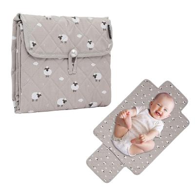 China Large Capacity 100% Cotton Organic Baby Protector Portable Diaper Changing Clutch Perfect For Travel Large For Toddlers for sale