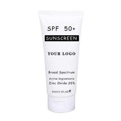 China Sunscreen Tops Selling Sunblock Body Face Mirror Sun Block Vitamin E Organic Mineral Sunscreen Cream SPF 50 Zinc Oxide 20% for sale