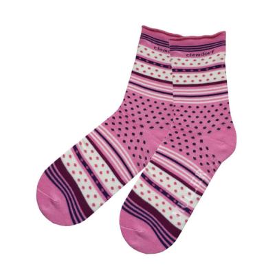 China Classic antibacterial bamboo socks for women with polka dots and thin stripes for sale