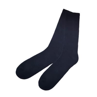 China Antibacterial Men's Long Bamboo Crew Cut Calf Mid Work Casual Socks With Heavy Weight And Solid Color for sale