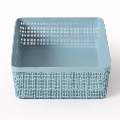 China 23.5*17*6.5cm Household Model Viable Square Canvas Sundries Storage Box Cosmetic Makeup Organizer for sale