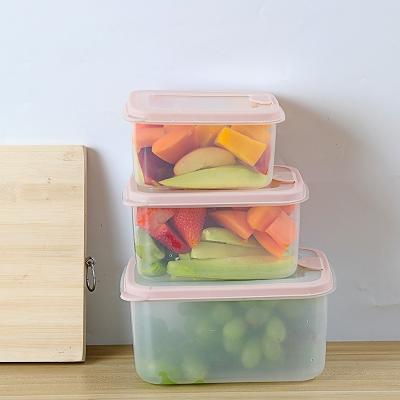 China BPA Free Multi-Size 3 PCS Crisper Food Storage Container Boxes Viable High Quality Custom Sets for sale