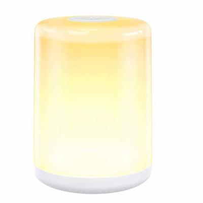 China Modern Creative LED Memory Function Timer Touch Bedside Ware Table Lamp Colorful RGB Baby Night Light Smile Mood Lamp Bedroom for sale