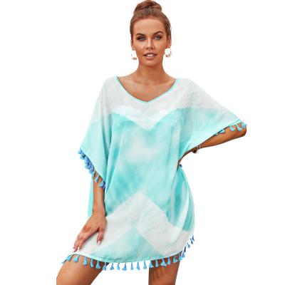 China Wholesale plus size ST9203196 plus size swimwear long cover up sexy mesh bikini beach wear cover up for women for sale