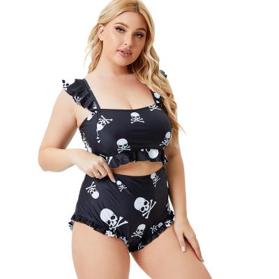 China ST9203257 2022 new big size sexy plus size high waist bikini two-piece swimsuit for sale