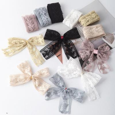 China Durable Elastic Stretch Lace Trims 4cm For Clothing Accessories Dress Applique Costume Lace Sewing Fabrics for sale