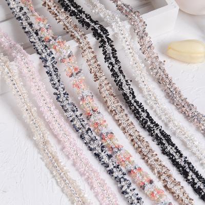 China 1.5CM workable wide 8 colors beaded DIY decorative lace accessories bag clothing collar fabric lace for sale