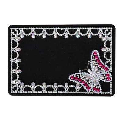 China PVC+Crystal Rhinestones 5D Diamond Art Kits Butterfly Car Anti-Slip Mat High-Viscosity Diamond Art Car Set Cushion for Home Decor for sale