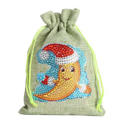 China 5D DIY Diamond Painting Christmas Moon Factory Supply Crystal Rhinestones Diamond Art Christmas Candy Bag for sale