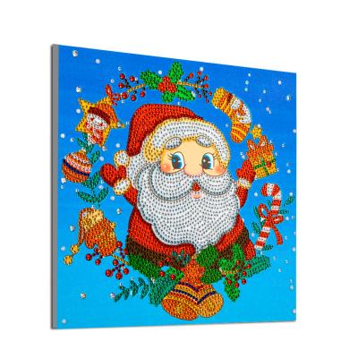 China Factory Supply Christmas DIY Crystal Rhinestone Diamond Painting Christmas 30*30cm 5D Diamond Painting Santa Claus Kits for Adults Children for sale