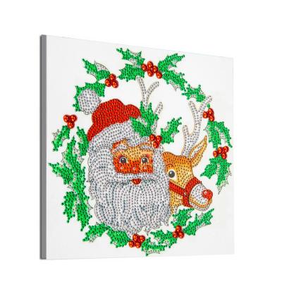 China Christmas Diamond Embroidery Christmas 5D Diamond Art Painting Kits 30*30cm DIY Merry Diamond Painting Santa Claus 2021 for Home Decor for sale