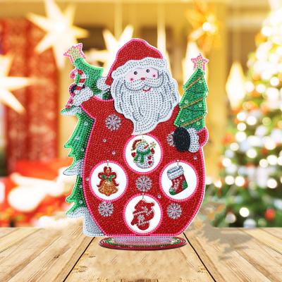 China Bright Diamond Painting Christmas Tree Ornaments DIY Diamond Art Christmas Santa Decoration Table Decor for Table Decor for sale