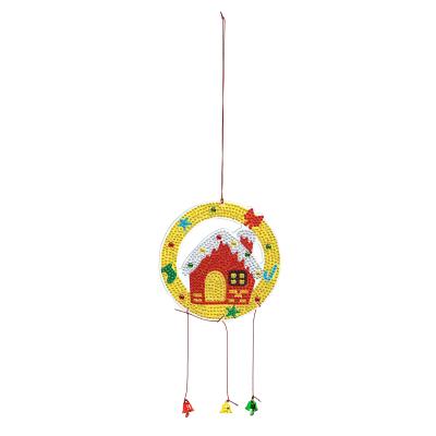 China Factory Special Shaped Diamond Painting Christmas Ornaments 5D DIY Diamond Art Christmas Window Wind Chime for Home Wall Decoration for sale