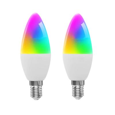 China Home Radio RGB Wifi Multicolor Light App Control E14 Light Bulb Smart Led Bulb Compatible With Amazon Alexa Google Home for sale