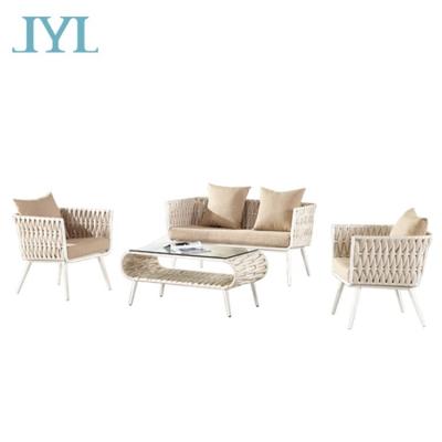 China UV-resistant hot sale cast aluminum outdoor garden patio rattan sofa furniture for sale