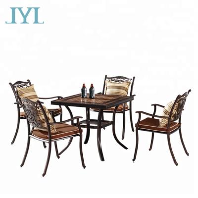 China luxury outdoor hotel patio cast aluminum metal garden furniture UV-resistant for sale