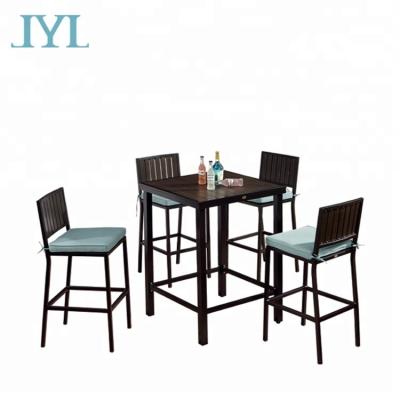 China uv-resistant garden sets aluminum outdoor dining bar furniture set for sale