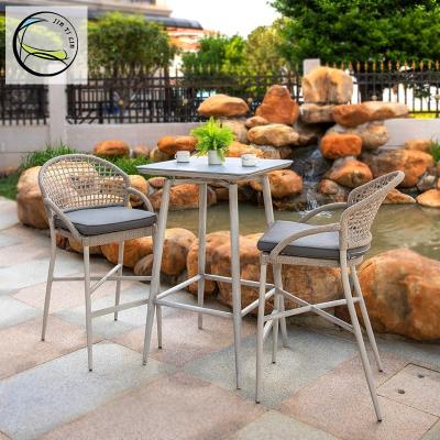 China UV-Resistant High Quality Stylish Bistro Garden Furniture Outdoor High Bar Chair for sale