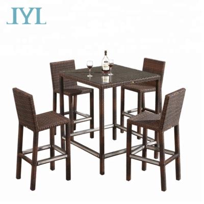 China best selling UV-resistant rattan bar set outdoor bar chair bar table for sale