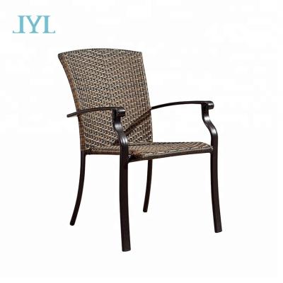 China UV-Resistant Washable Aluminum Metal Single Chair Rattan Outdoor Balcony Chair for sale