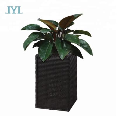 China UV-Resistant Balcony Garden Patio Furniture Wicker Wicker Flower Pot for sale