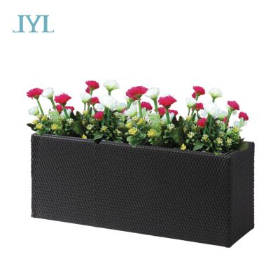 China beautiful UV-resistant outdoor patio rattan weave furniture garden flowerpot for sale