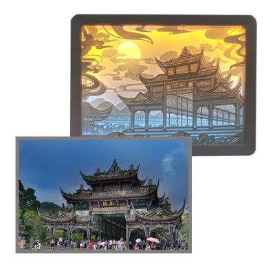 China Gifts & Luxury Construction and Scenic Paper Night Light Custom Decor 3D Model OEM Business Gifts for sale