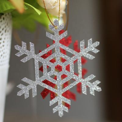 China Festival Stuff Snowflake Star Santa Claus Boots Bells Christmas Tree Hanging Paper Ornaments Party Christmas Decorations For Mall for sale