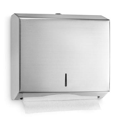 China Viable Fine Quality Cheap Toilet Paper Wall Mount Stainless Steel V Fold Hygiene Aper Napkin Dispenser for sale