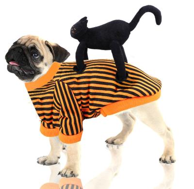 China Viable Wholesale Dog Halloween Costume Black Dog Cat Halloween Costume Cat Stand Cosplay Pet Apparel for sale