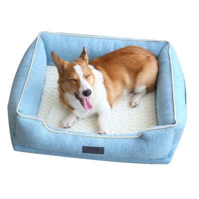 China Breathable Wholesale Price With Removable Washable Cover Small Middle Dog Bed Waterproof Foam Sofa Dog Bed for sale