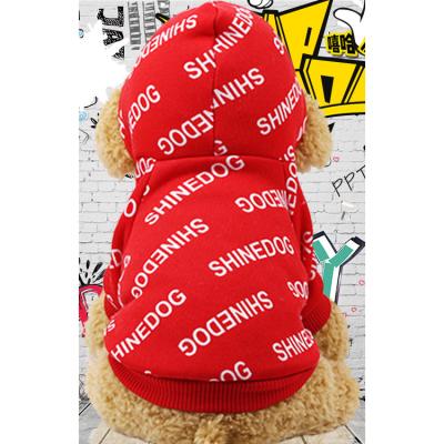 China Viable Wholesale Custom Dog Clothes Designer Pet Cat Dog Clothes Fashion Alphabet Letter Dog Sweater for sale