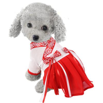 China Serviceable Factory Wholesale Dropshipping Fashion Pet Clothes Traditional Dog Puppy Dress Summer Dog Clothes for sale