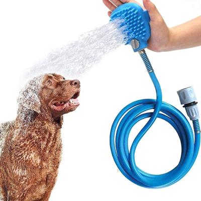 China Comfortable Viable Silicone Pet Bathing Tool Massager Pet Bathing Tool Kit Pet Bath Shower Sprayer Brush for sale