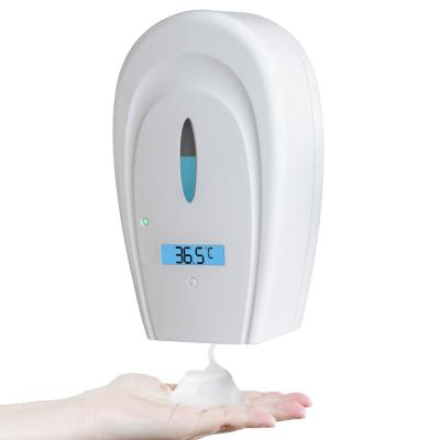 China Foam Soap Dispenser 2 in 1 Automatic Hand Sanitizer Dispenser Liquid Soap Dispenser with Temperature Sensing for sale