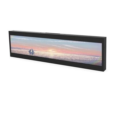 China Best Price Advertising Display High Quality 37 Inch Ceiling Mounted High Brightness Bar Stretched Wall Mount Touch Screen Monitor for sale