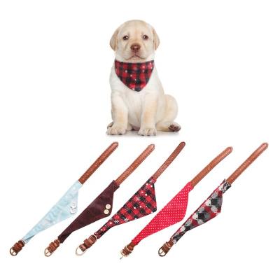 China Loose Fabric Velvet Bandana DETACHED Fashion Personalized Leather Dog Collar for sale