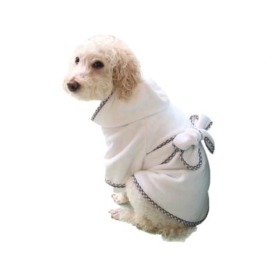 China Sustainable Luxury Comfortable Drying Absorbent Dog Towel Soft Microfiber Pet Dog Bathrobe for sale