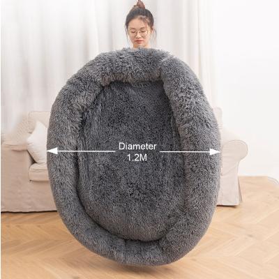 China Wholesale Custom Made Breathable Multiple Luxury Warm Fluffy Pet Bed Donut Dog Bed Donut Colors Large Dog Beds for sale