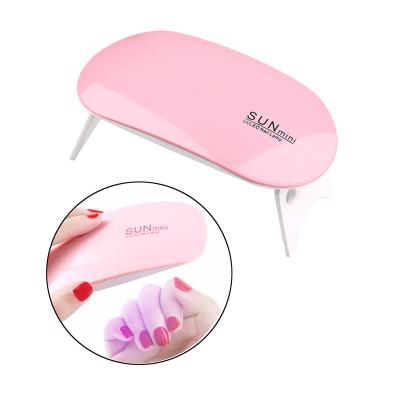 China Portable Mini Usb Rechargeable Nail Led Nail Lamp Mini Wholesale Rose Supplier Sun Nail 6w UV Led Lamp For Varnish Drying for sale