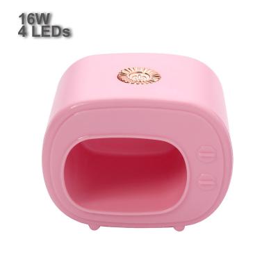 China Nail Art 16W TV Design Nail Gel Dryer Lamp USB Wire Smart Induction Nail Art Light Single Finger Cute Nail Lamp for sale