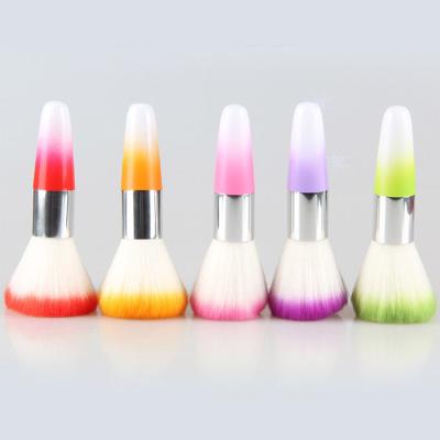 China Long Handle Nail Brush Acrylic Powder Remover Clean Nail Art Dust Cleaner Make Blush Brush for sale