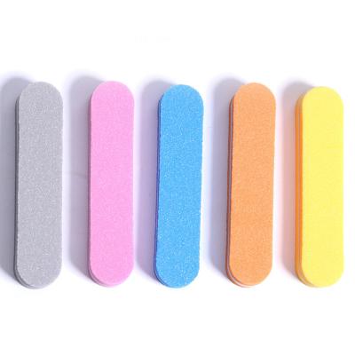 China Nail Art Buffing Tools Portable Mini Double-Side Washable Sanding Sponge Block Nail Buffer Around 100 180 Grit Nail File Nail Art Tools for sale