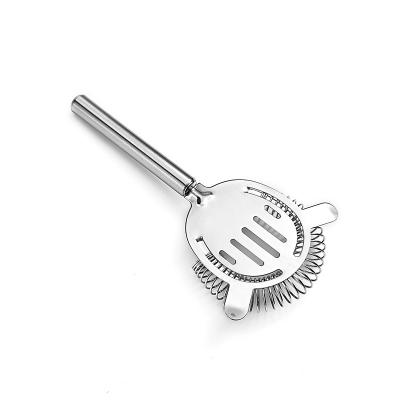 China Amazon Viable Hot Sales Drink Sieve Professional Stainless Steel Bar Accessories Bar Strainer for sale