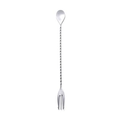 China Sustainable Hot Sale Dual Use Spoon High Grade Amazon Stainless Steel Cocktail Mixing Stirring Spoon for sale