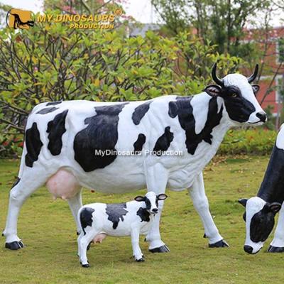 China Waterproof MY Dino-Custom Animal Fiberglass Cow Life Size Statue for sale