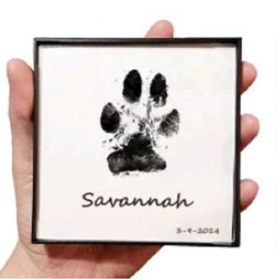 China Paw Print Pad Fast Easy Viable Inkless Non-Toxic Ink Protection for 0-6 Months Newborn Dog Paw Prints Souvenir for sale