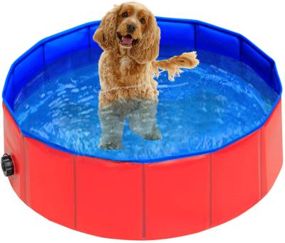 China Sustainable Collapsible Dog Pools Pet Bathing Foldable PVC Tub Dog Float Raft for sale